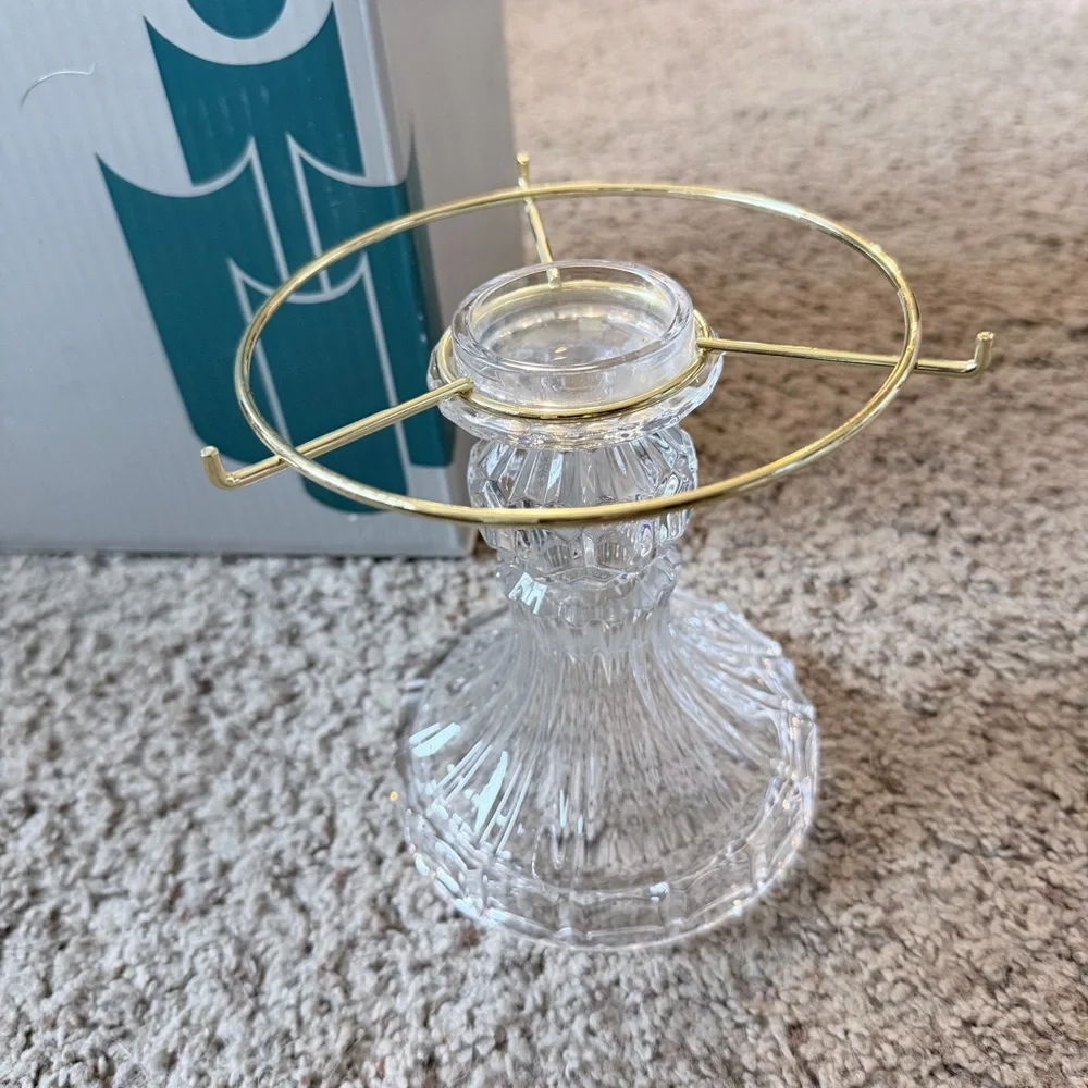 Vintage Partylite Astoria 24% Full Lead Crystal Tealight Lamp, made in Germany - Picture 2 of 8